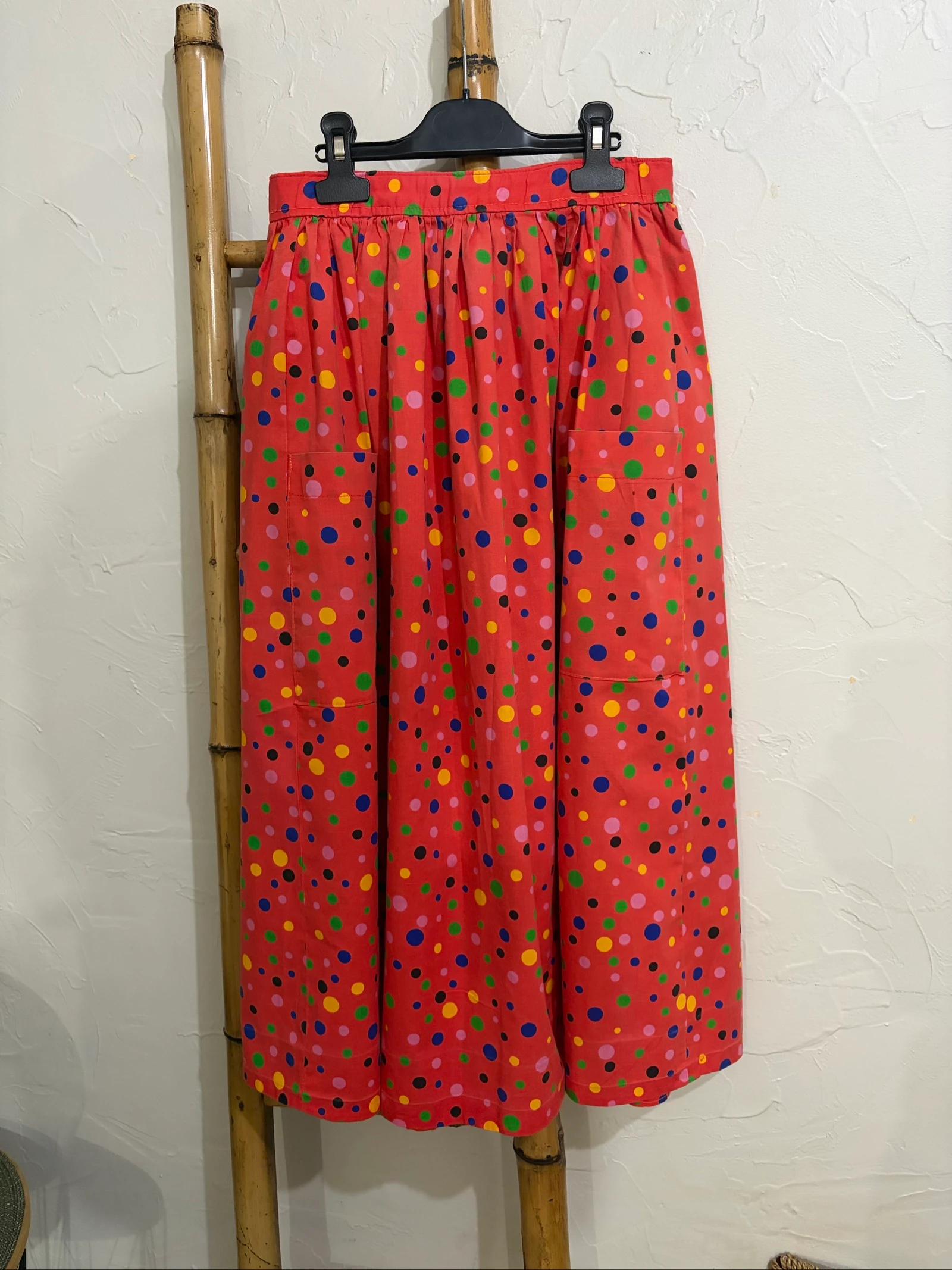 Jupe longue vintage taille haute 36 fait main